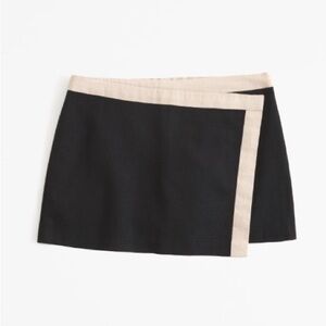 NWT A&F Mid Rise Linen Blend Tailored Mini Skort